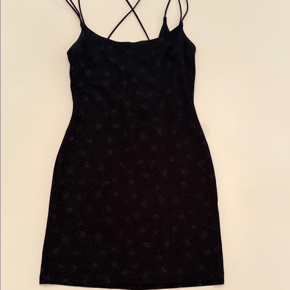 Steppin' Out Black Strappy Mini Dress